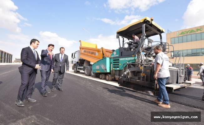Başkan Kılca, sanayi bölgelerindeki yol asfaltlama çalışmalarını inceledi