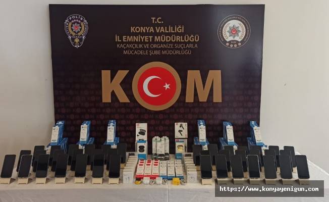 Konya'da onlarca kaçak ürün ele geçirildi