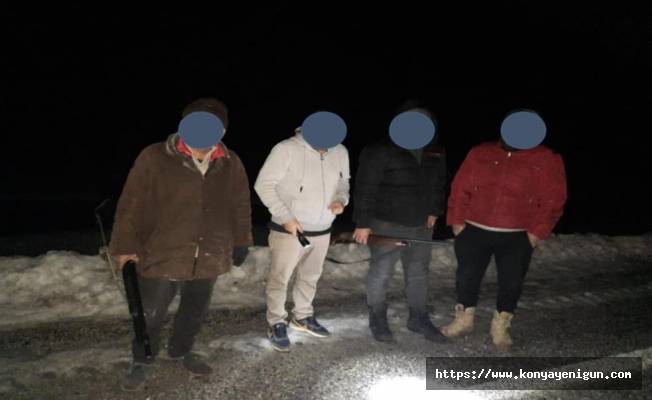 Konya'da projektörle avlandığı iddia edilen 4 kişi yakalandı