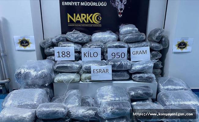 Adana'da 188 kilo 950 gram esrar ele geçirildi, 4 zanlı tutuklandı