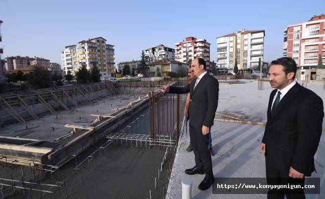 Başkan Altay Ereğli Yarı Olimpik Yüzme Havuzu inşaatını inceledi