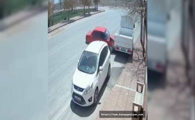 Konya'da ehliyetsiz sürücü drift yapayım derken kaza yaptı