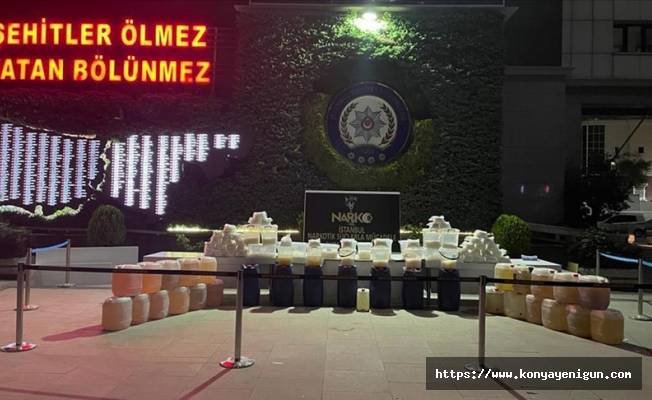 İstanbul'da tek seferde rekor miktarda metamfetamin kristal ve sıvı ele geçirildi