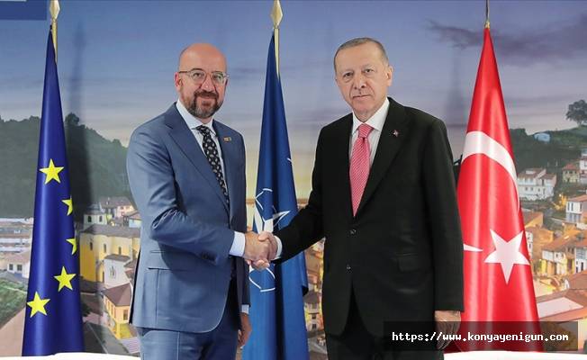 Cumhurbaşkanı Erdoğan, AB Konseyi Başkanı Michel'i kabul etti