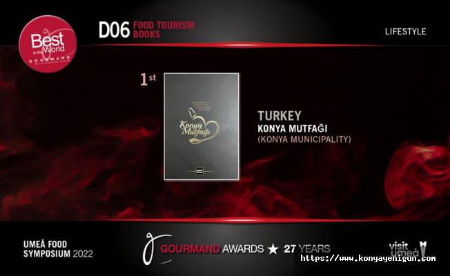Konya Büyükşehir’e Uluslararası Gastronomi Kitabı ödülü