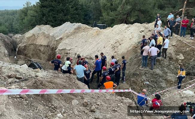 Manisa'da kazı çalışmasında meydana gelen göçükteki kişinin cenazesine ulaşıldı