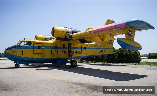 Türk Hava Kurumunun bakımı yapılan 4 amfibik uçağı orman yangınlarıyla mücadeleye hazır