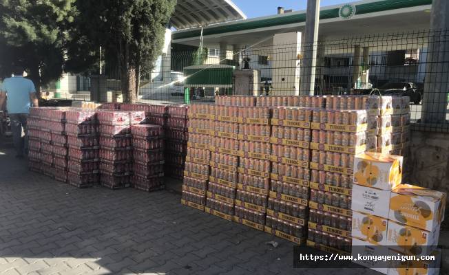 Konya’dan çalınan 9 bin 500 şişe  alkol Akşehir'de ele geçirildi