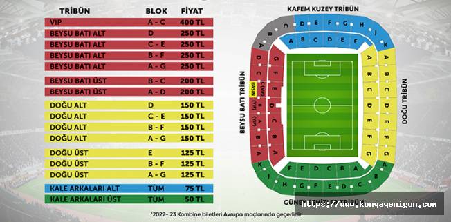 Konyaspor, BATE maçının biletlerini satışa çıkarıyor