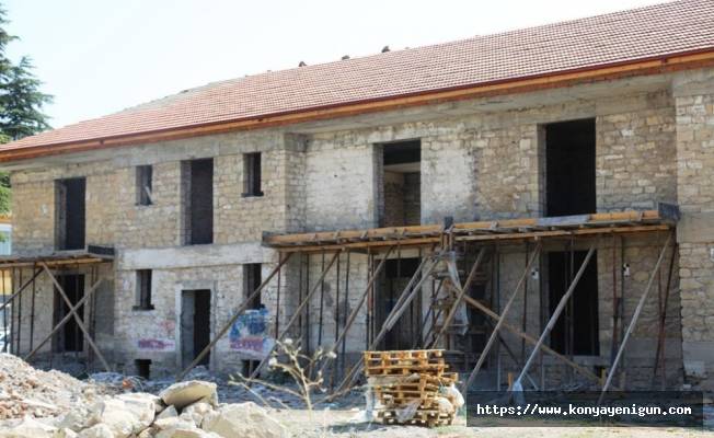 Ereğli'de taş evlerde restorasyon çalışmaları sürüyor