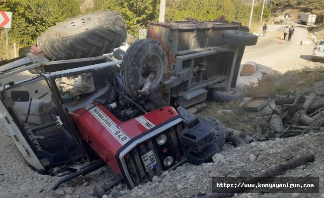 Konya'da traktörün altında kalan kişi öldü