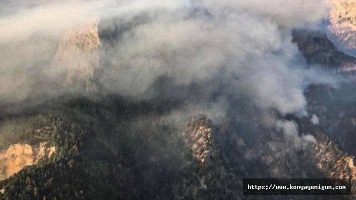 Mersin'deki orman yangını sürüyor