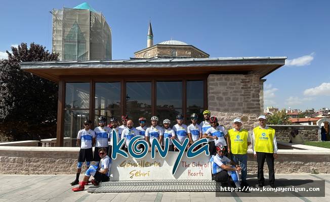İstanbul'dan yola çıkan bisiklet takımı Konya'ya ulaştı
