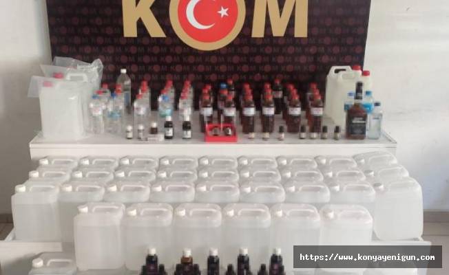 Konya'da sahte içki operasyonu: 5 gözaltı