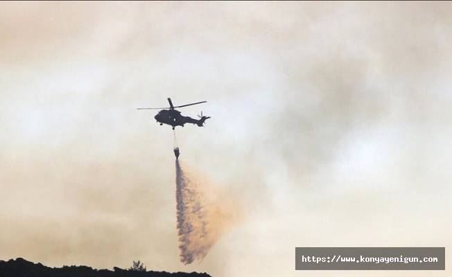 MSB, Gülnar'daki orman yangınıyla mücadeleye 9 helikopterle destek veriyor