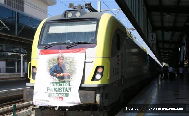 Pakistan'a yardım malzemesi taşıyan 'İyilik Treni'nin ikincisi uğurlandı