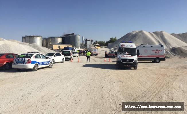 Asfalt şantiyesinde  patlama 2 işçi yaralandı