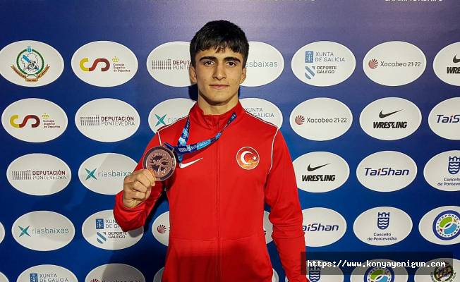 Selçuklu Belediyesporlu Taşkınoğlu, bronz madalyayı kaptı