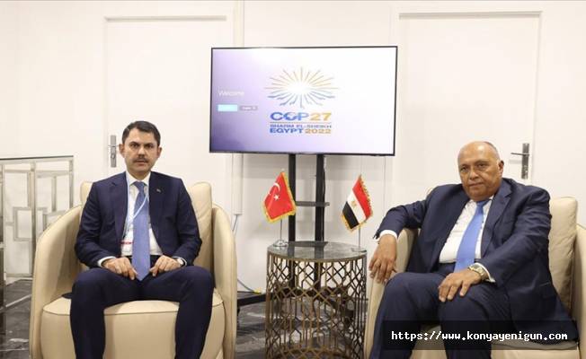 Bakan Kurum: Mısır Dışişleri Bakanı ve COP27 Başkanı Şukri ile olumlu ve verimli bir görüşme gerçekleştirdik