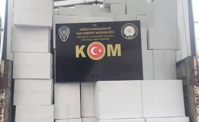 Konya'da 3 milyon makaron ele geçirildi