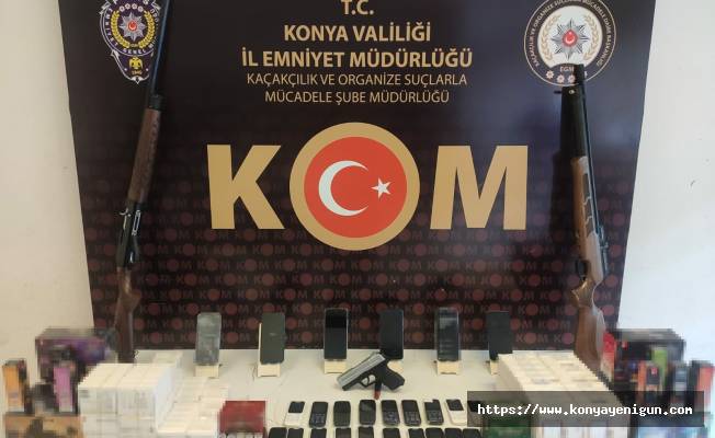 Konya'da kaçakçılık operasyonu: 3 gözaltı