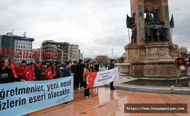 Taksim'de Öğretmenler Günü dolayısıyla tören düzenlendi