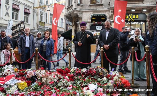 Türkiye Ermenileri Patriği Maşalyan, terör saldırısında yaşamını yitirenleri İstiklal Caddesi'nde andı