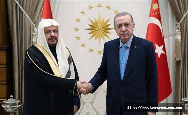 Cumhurbaşkanı Erdoğan Suudi Arabistan Şura Meclisi Başkanı Al Şeyh'i kabul etti