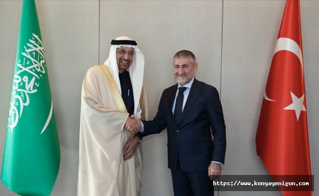 Hazine ve Maliye Bakanı Nebati, Suudi Arabistan Yatırım Bakanı el-Falih ile görüştü