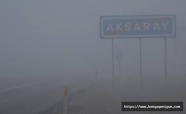 Konya Aksaray yolunda sürücülere sis uyarısı