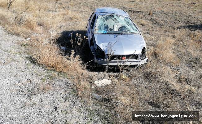 Kulu’da otomobil devrildi sürücü ağır yaralandı