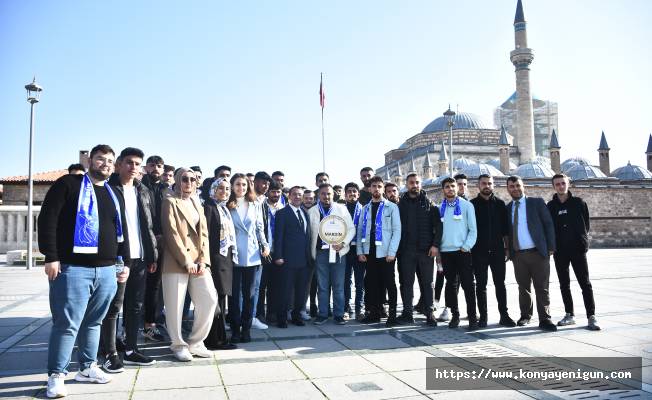 KYK yurtlarında kalan  üniversite öğrencileri Konya'yı gezdi