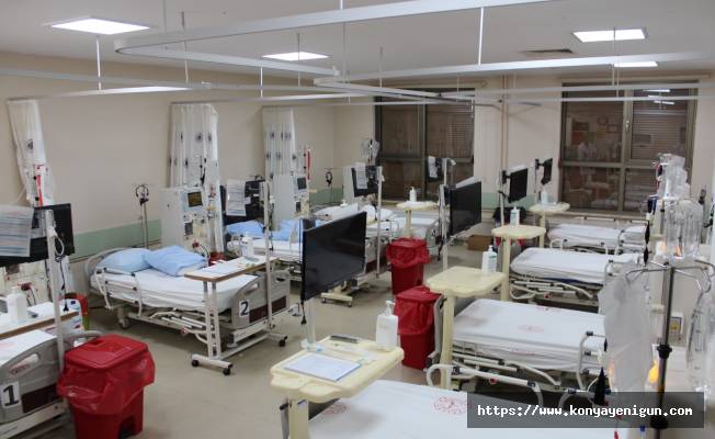 Cihanbeyli Devlet Hastanesi hemodiyaliz ünitesi hastalara hizmet vermeyi sürdürüyor