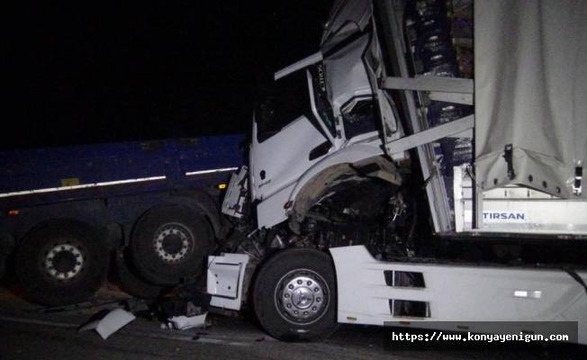 Domates yüklü kamyon devrildi: 4 yaralı