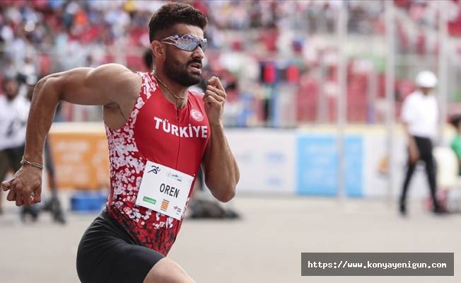 Milli atlet Sinan Ören, 300 metrede rekorun yeni sahibi