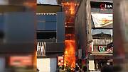 Pendik'te 7 katlı otelde yangın