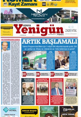 Konya Yenigün Gazetesi - 18.01.2022 Manşeti