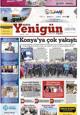 Konya Yenigün Gazetesi - 16.05.2022 Manşeti