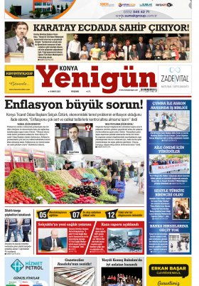 Konya Yenigün Gazetesi - 19.05.2022 Manşeti