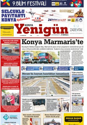 Konya Yenigün Gazetesi - 24.06.2022 Manşeti