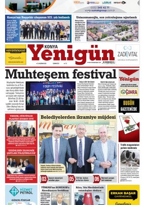 Konya Yenigün Gazetesi - 25.06.2022 Manşeti