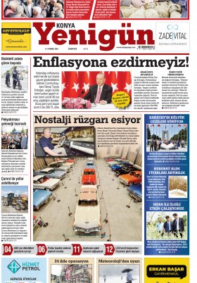 Konya Yenigün Gazetesi - 02.07.2022 Manşeti
