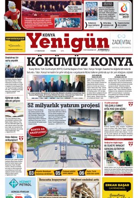 Konya Yenigün Gazetesi - 11.08.2022 Manşeti