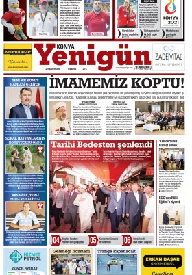 Konya Yenigün Gazetesi - 13.08.2022 Manşeti