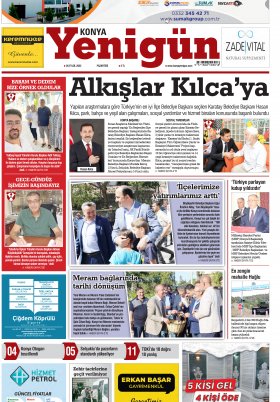 Konya Yenigün Gazetesi - 26.09.2022 Manşeti