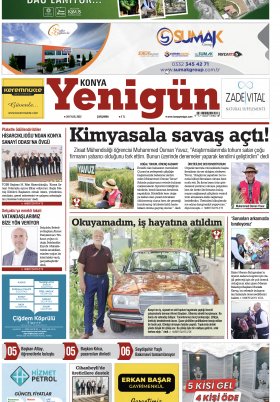 Konya Yenigün Gazetesi - 28.09.2022 Manşeti