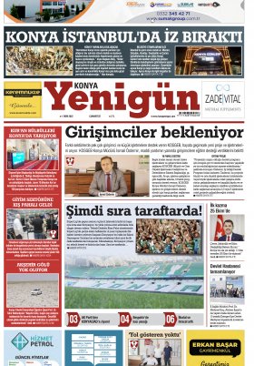 Konya Yenigün Gazetesi - 01.10.2022 Manşeti