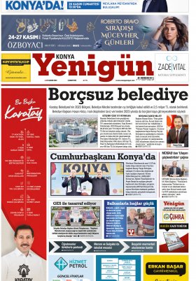Konya Yenigün Gazetesi - 26.11.2022 Manşeti