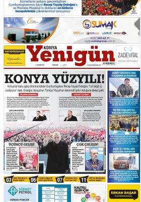 Konya Yenigün Gazetesi - 28.11.2022 Manşeti