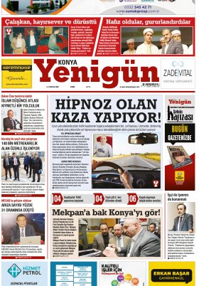 Konya Yenigün Gazetesi - 02.12.2022 Manşeti
